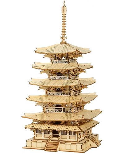 Ξύλινο 3D παζλ Robo Time 275 κομμάτια - Five-storied pagoda - 1